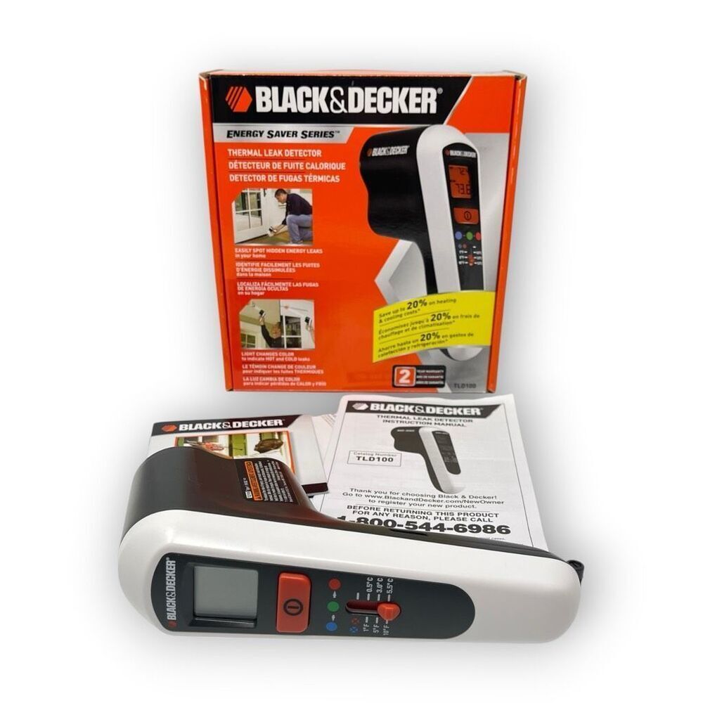 Black & Decker Thermal Leak Detector TLD100 New Open Box Batteries Not Included